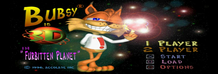 Bubsy 3D Title Screen